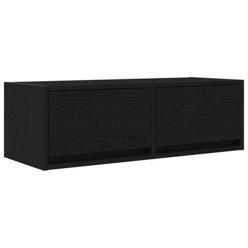 ТB шкафове, 2 бр, черен дъб, 80x31x25,5 см, инженерно дърво