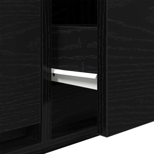 ТB шкафове, 2 бр, черен дъб, 80x31x25,5 см, инженерно дърво