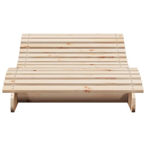 Шезлонг, 205x80x31,5 см, борово дърво масив