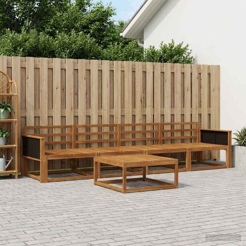 Комплект дивани за открито 5 pcs Натурално