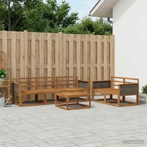 Комплект дивани за открито 6 pcs Натурално