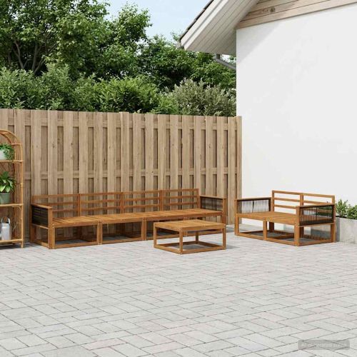 Комплект дивани за открито 7 pcs Натурално