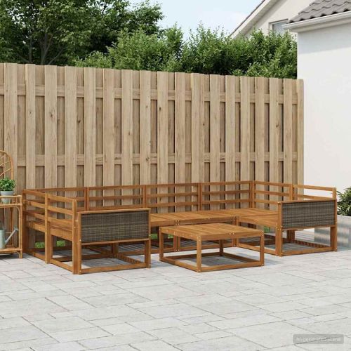 Комплект дивани за открито 7 pcs Натурално