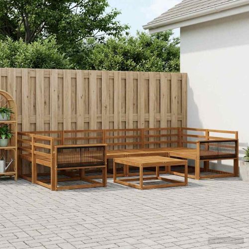 Комплект дивани за открито 7 pcs Натурално