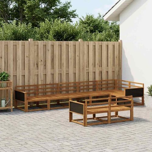 Комплект дивани за открито 8 pcs Натурално