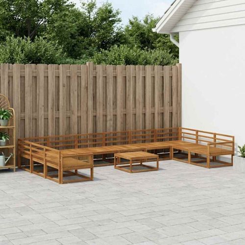 Комплект дивани за открито 11 pcs Натурално