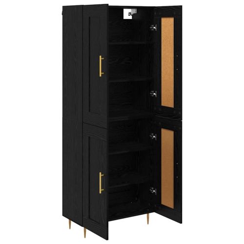 Висок шкаф Черния дъб 69,5 x 34 x 180 см Инженерно дърво