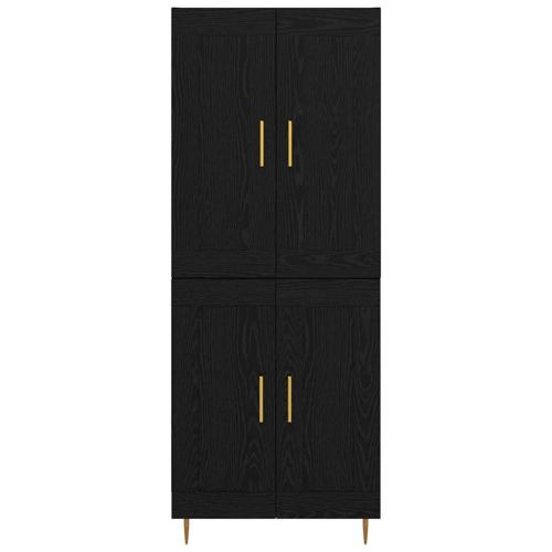 Висок шкаф Черния дъб 69,5 x 34 x 180 см Инженерно дърво