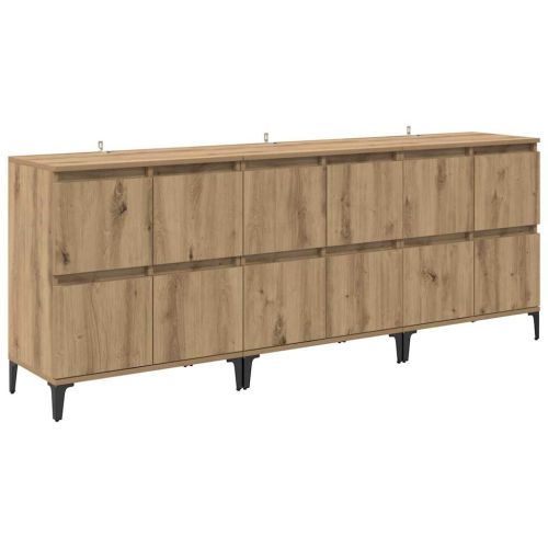Скейдбордове 3 pcs Дъб 60 x 35 x 70 cm Инженерно дърво
