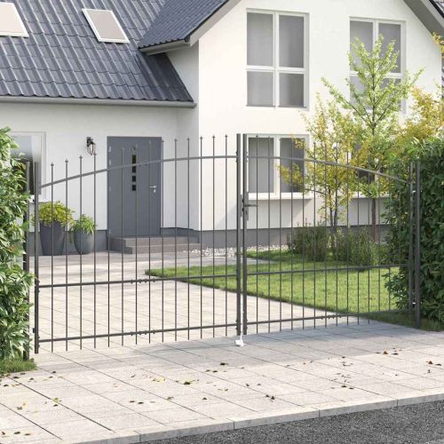 Двойна порта с заключване Woerden Сив 400 x 224,5 см Стомана
