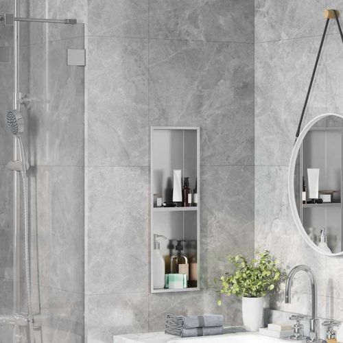 Нишата за душ Сребрист 60 x 20 x 9,5 см Неръждаема стомана