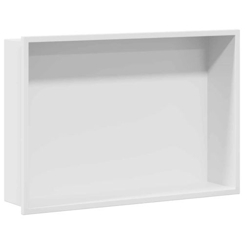 Нишата за душ Бяло 45 x 30 x 9,5 см Неръждаема стомана