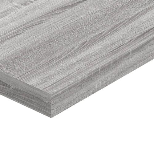 Стенни рафтове 4 бр сив сонома 40x10x1,5 см инженерно дърво