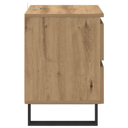 Нощен шкаф с чекмедже 2 pcs Дъб 40 x 35 x 50 см Инженерно дърво