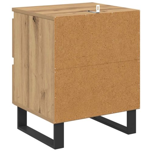 Нощен шкаф с чекмедже 2 pcs Дъб 40 x 35 x 50 см Инженерно дърво