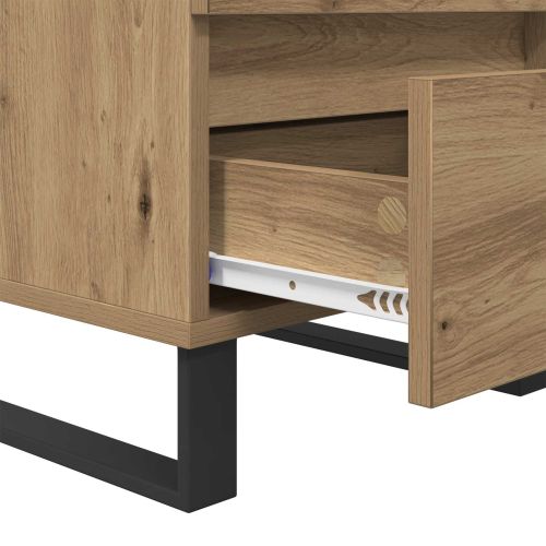Нощен шкаф с чекмедже 2 pcs Дъб 40 x 35 x 50 см Инженерно дърво