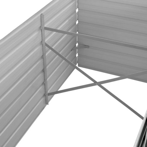 Градинска висока леха антрацит 320x80x45 см поцинкована стомана