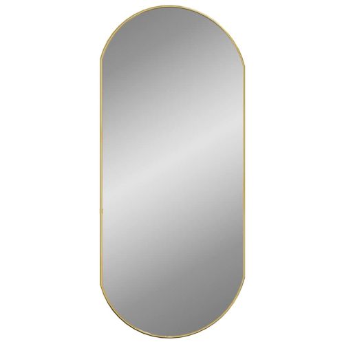 Стенно огледало златисто 90x40 см овално