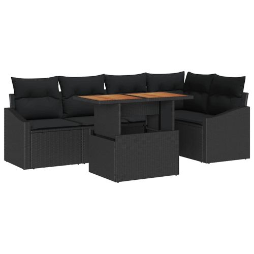 Комплект за хранене в градината 6 pcs Черен и кафяв