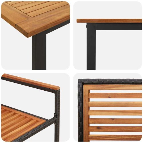 Комплект за хранене в градината 5 pcs Черно