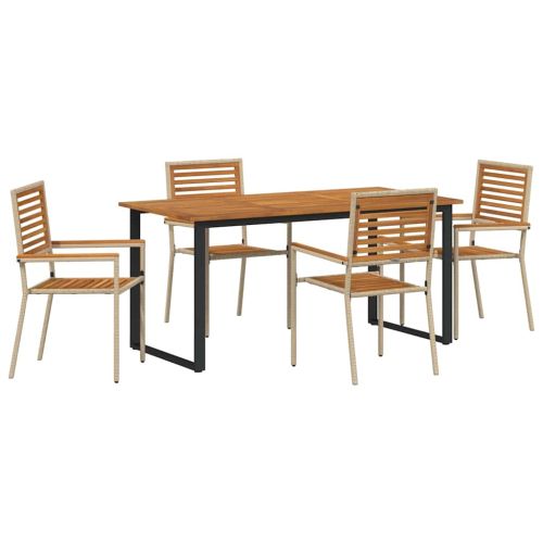 Комплект за хранене в градината 5 pcs Бежово