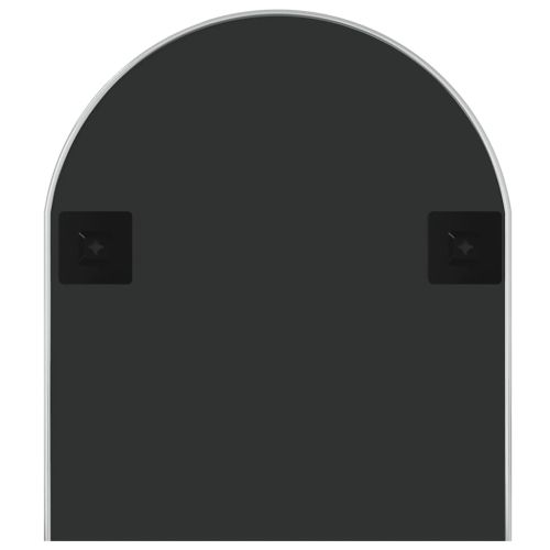 Стенно огледало, сребристо, 100x45 см, овално