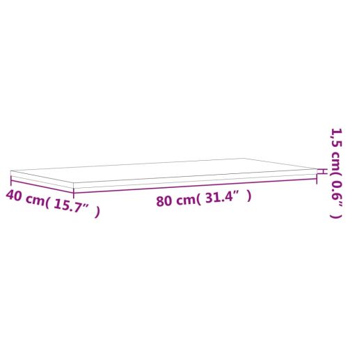 Стенни рафтове 4 бр опушен дъб 80x40x1,5 см инженерно дърво