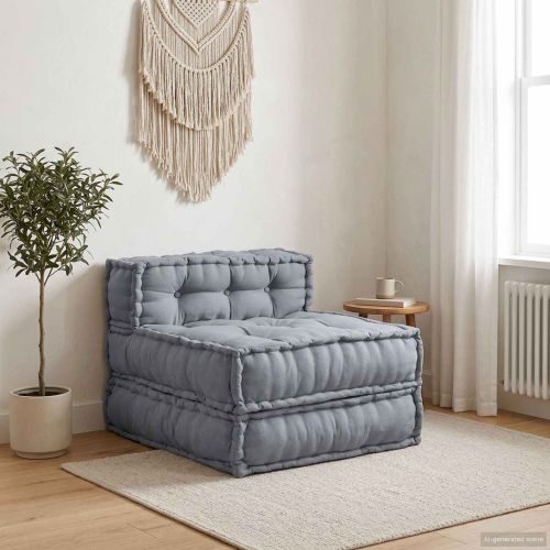 Модулен диван Сиво 70 x 70 x 56 см Текстил