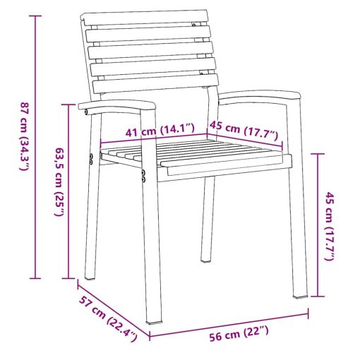 Комплект за хранене в градината 7 pcs Черно
