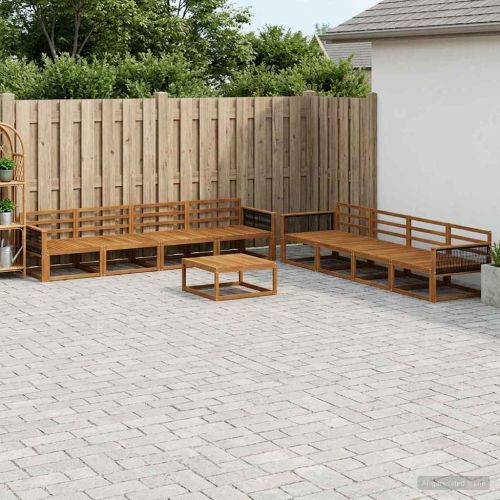 Комплект дивани за открито 9 pcs Натурално