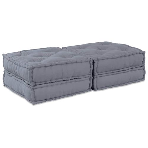 Модулен диван 2 pcs Сиво 140 x 70 x 36 см Текстил