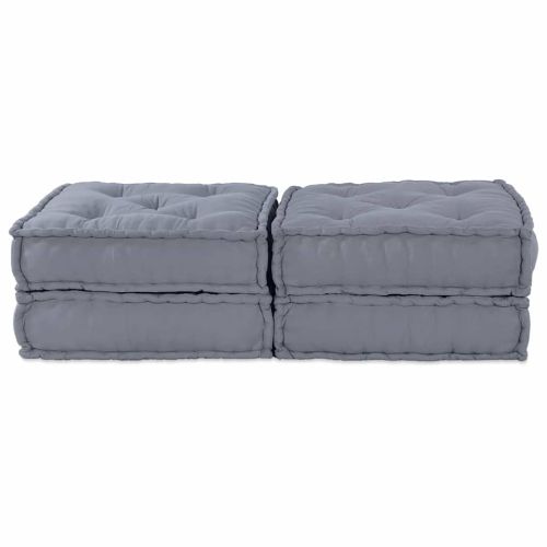 Модулен диван 2 pcs Сиво 140 x 70 x 36 см Текстил