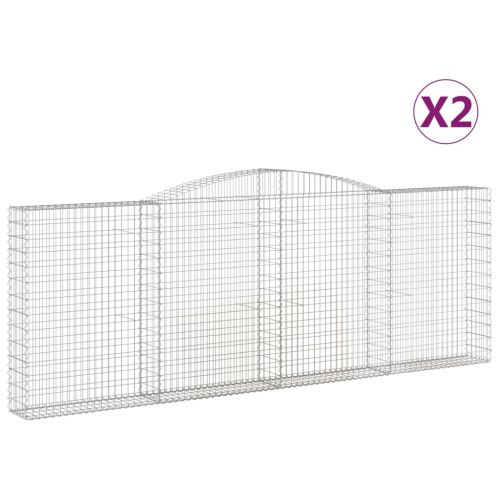 Габионни кошници арка 2 бр 400x30x140/160 см поцинковано желязо