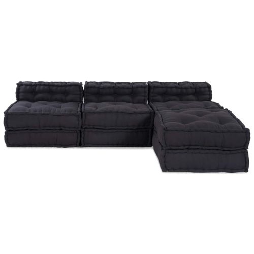 Модулен диван 4 pcs Антрацит Текстил
