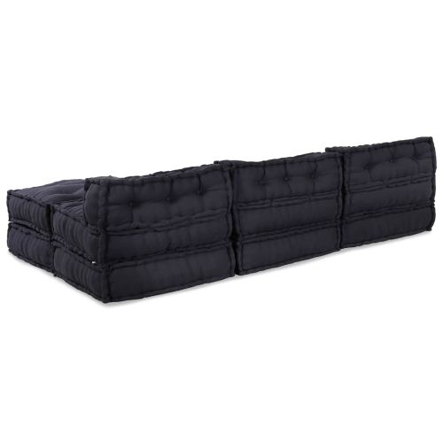 Модулен диван 4 pcs Антрацит Текстил