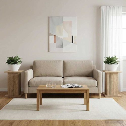 Стойка за растения 2 pcs Дъб сонома 30,5 x 30 x 43 см