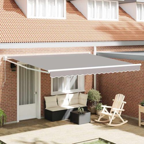 Прибираща се тента Светлосиво 400 × 300 cm