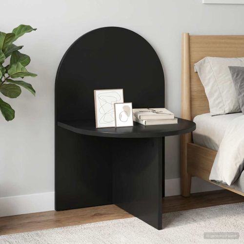 Нощно шкафче 2 pcs Черен дъб 48 x 49 x 65 см