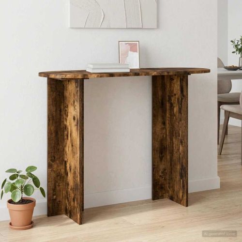 Конзолна маса Опушен дъб 100 x 39,5 x 75 см Инженерна дървесина
