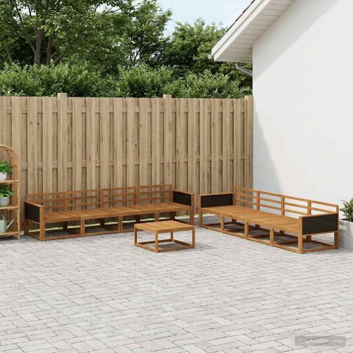 Комплект дивани за открито 9 pcs Натурално