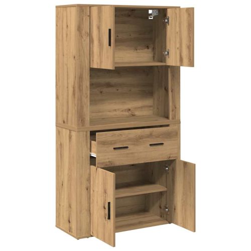 Висок шкаф дъб артизан 80 x 33 x 150 см Инженерна дървесина