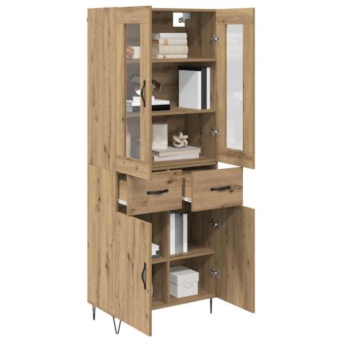 Висок шкаф Дъб 69,5 x 34 x 90 см Инженерна дървесина