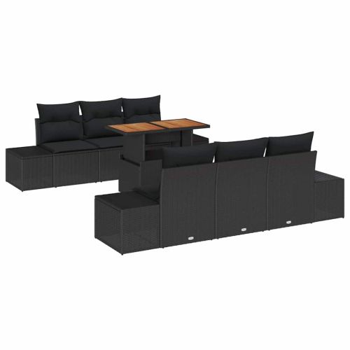 Комплект за хранене в градината 7 pcs Черен и кафяв