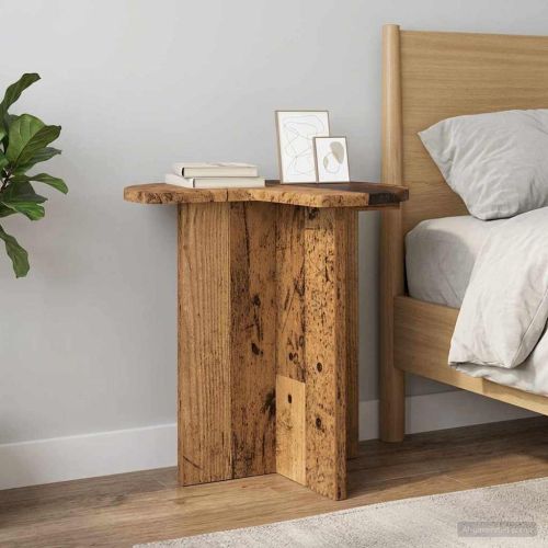 Странична маса със съхранение 2 pcs Старо дърво Ø 39 x 38 см