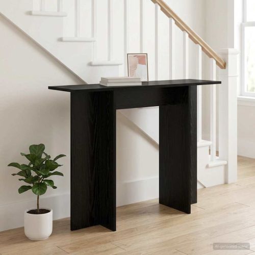 Конзолна маса Черен дъб 100 x 30 x 75 см Инженерна дървесина