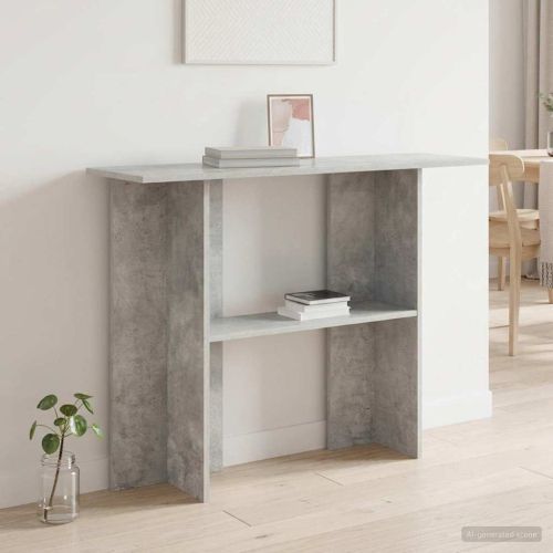 Конзолна маса Бетонно сиво 100 x 30 x 75 см Инженерна дървесина