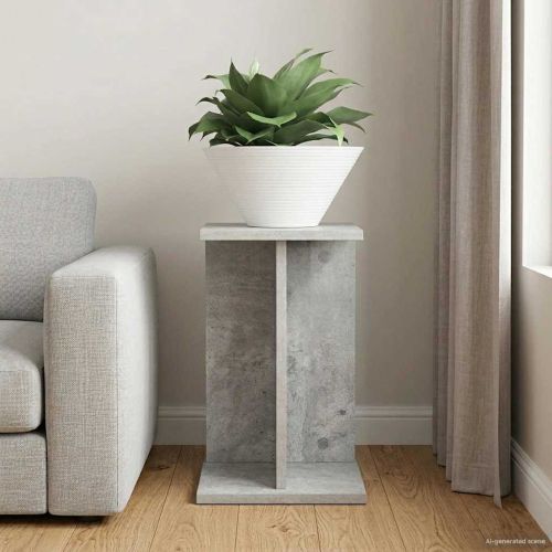Стойка за растения Бетонно Сиво 25 x 25,5 x 40,5 см