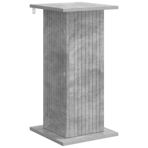 Стойка за растения 2 бр. Бетонно сиво 30,5 x 30 x 60,5 см