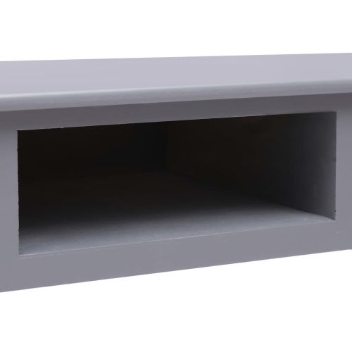 Писалище, сиво, 110x45x76 см, дърво