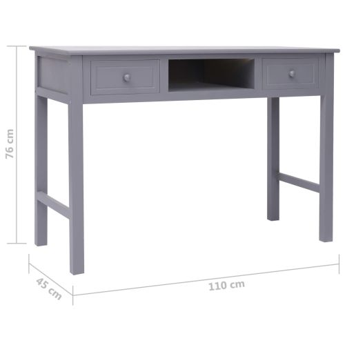 Писалище, сиво, 110x45x76 см, дърво